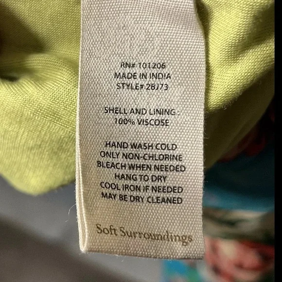 Soft Surroundings Dress Womens Medium Floral Sheath Sleeveless Crinkle Maxi Long - Picture 11 of 11